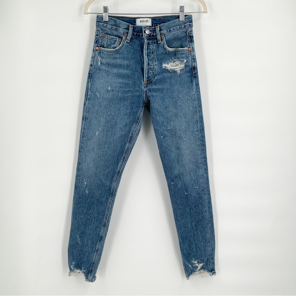Agolde Jamie High Rise Distressed Tapered Jeans Women’s Size 24